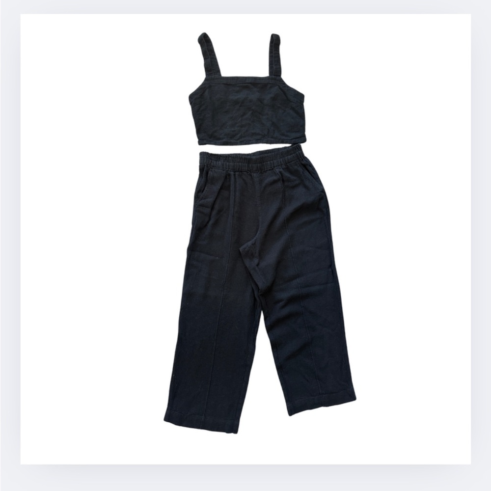 Madewell Breezewoven Matching Set: Pull-On High-Rise Straight Pants + Top - Picture 2 of 10